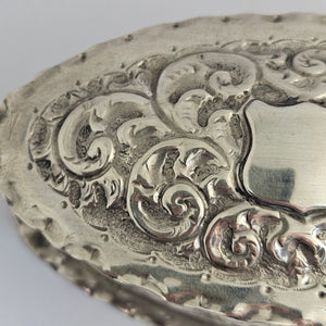 English Sterling Silver Vanity Box by Nathan & Hayes Antique Edwardian 1915