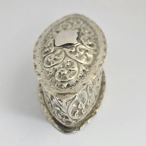English Sterling Silver Vanity Box by Nathan & Hayes Antique Edwardian 1915