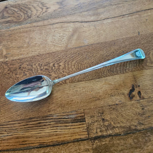 Winged Lion Heraldic Crest English Sterling Silver Stuffing Spoon by George Smith IV Antique Georgian