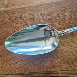 Winged Lion Heraldic Crest English Sterling Silver Stuffing Spoon by George Smith IV Antique Georgian