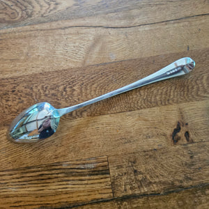 Winged Lion Heraldic Crest English Sterling Silver Stuffing Spoon by George Smith IV Antique Georgian