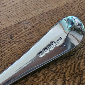 Winged Lion Heraldic Crest English Sterling Silver Stuffing Spoon by George Smith IV Antique Georgian