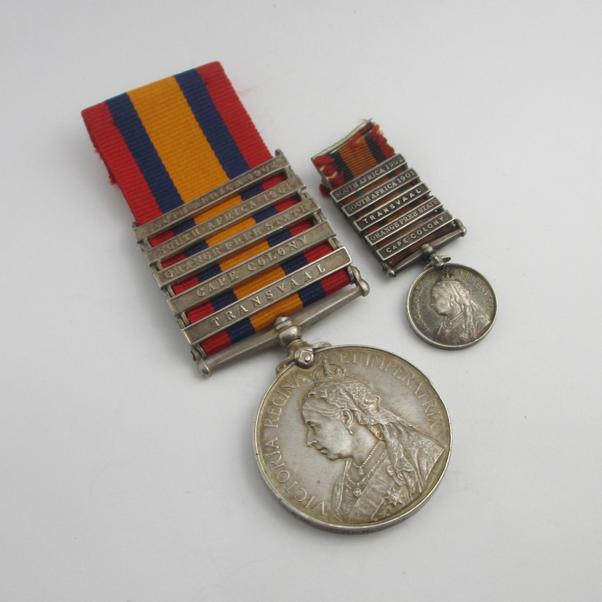 Second Boer War Queen's South Africa Medal to TPR. R. Rofe. Sterling Silver Antique Victorian with Dress Medal