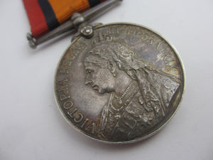 Second Boer War Queen's South Africa Medal J.E. Pullyblank Sterling Silver Antique Victorian