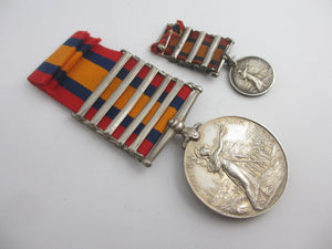 Second Boer War Queen's South Africa Medal to TPR. R. Rofe. Sterling Silver Antique Victorian with Dress Medal