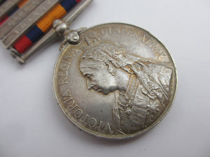 Second Boer War Queen's South Africa Medal to TPR. R. Rofe. Sterling Silver Antique Victorian with Dress Medal