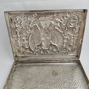 Russian Imperial Eagle Silver Card Case Antique Victorian c1890