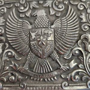 Russian Imperial Eagle Silver Card Case Antique Victorian c1890