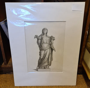 Rare Copper Etching Of Greek Goddess Demeter By Jean Jaques Avril Antique Georgian Circa 1818