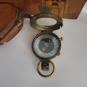 Great War Verner's Pattern Marching Compass Crow Foot Marked Antique circa 1915