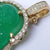 Carved Chinese Jade Buddha Pendant In 10k Gold And Diamond Setting Vintage circa 1980's