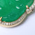 Carved Chinese Jade Buddha Pendant In 10k Gold And Diamond Setting Vintage circa 1980's