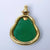 Carved Chinese Jade Buddha Pendant In 10k Gold And Diamond Setting Vintage circa 1980's