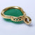 Carved Chinese Jade Buddha Pendant In 10k Gold And Diamond Setting Vintage circa 1980's