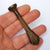 Bronze Skinned Ornate Fluted Handle Desk Seal Letter 'A' Intaglio Wax Seal Stamp circa 1890