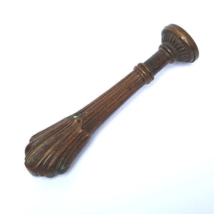 Bronze Skinned Ornate Fluted Handle Desk Seal Letter 'A' Intaglio Wax Seal Stamp circa 1890