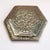 Egyptian Solid Silver Floral Repousse Geometric Powder Compact Vintage circa 1939