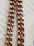 9k Rose Gold Curb Link Albert Pocket Watch Chain Antique Edwardian circa 1905