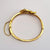 18k Gold Diamond Comet Tail Through Horse Shoe Bangle Antique Victorian circa 1880