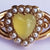 9k Gold Seed Pearl Connemara Love Heart Brooch In Original Jewellers Box Belfast circa 1880