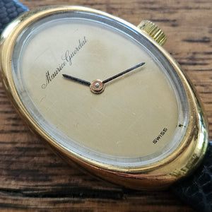 Maurice Guerdat Wrist Watch Leather Strap Vintage