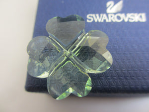 Good Luck Lucky You Shamrock Swarovski Crystal Vintage c2000 Original Box