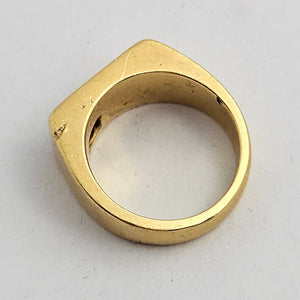 0.25ct Diamond 18k Gold Ring Vintage c1950 Size UK F+