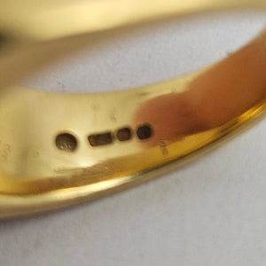 0.25ct Diamond 18k Gold Ring Vintage c1950 Size UK F+