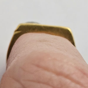 0.25ct Diamond 18k Gold Ring Vintage c1950 Size UK F+