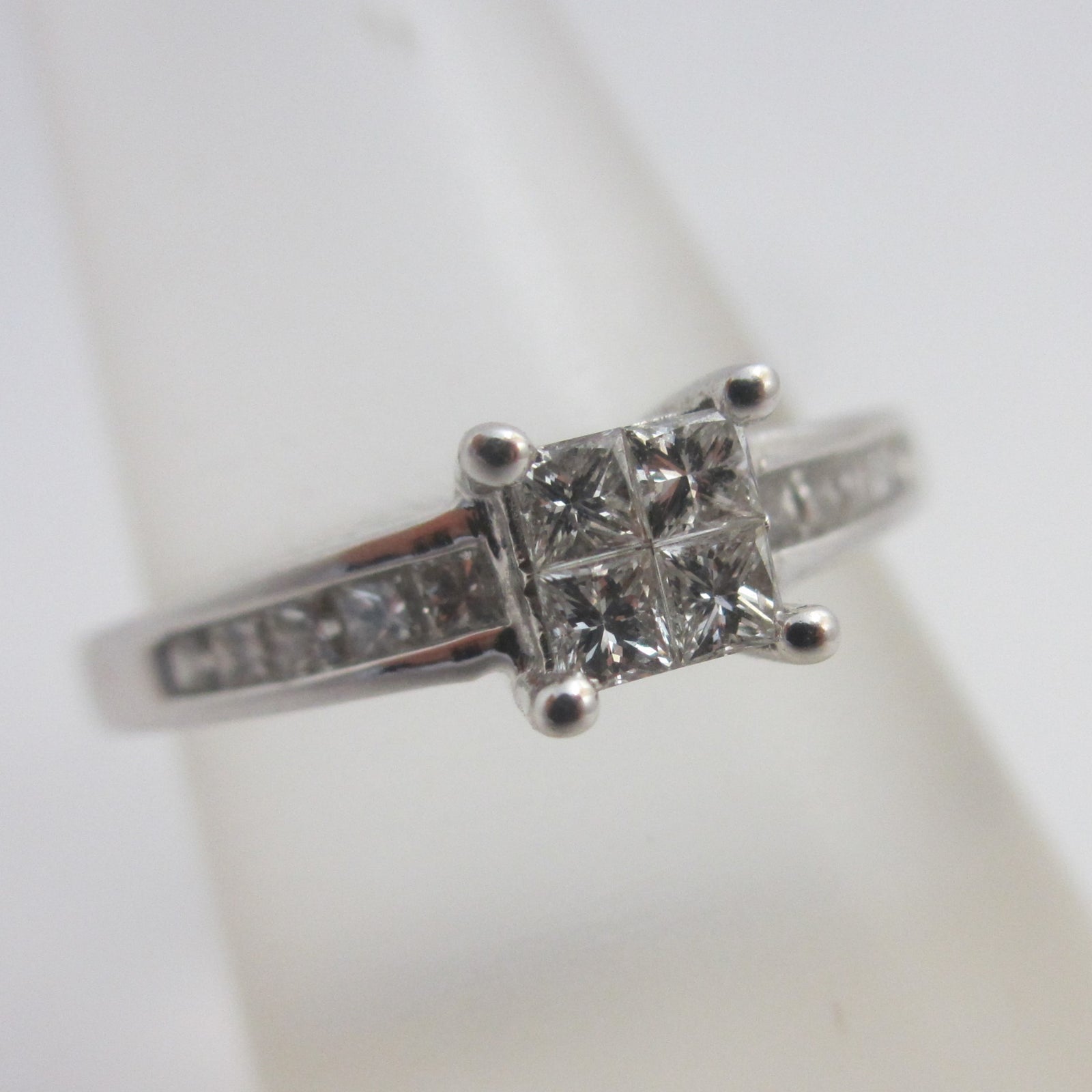 0.5ct Diamond 18k White Gold Ring Vintage c1980