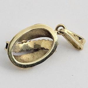 Garnet in 14k Gold Pendant Vintage c1980