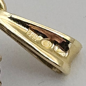 Garnet in 14k Gold Pendant Vintage c1980