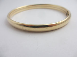 Plain 14k Gold Bangle Bracelet Vintage c1980