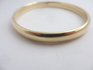 Plain 14k Gold Bangle Bracelet Vintage c1980