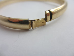 Plain 14k Gold Bangle Bracelet Vintage c1980