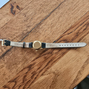 18k Gold Rolex Ladies Wrist Watch Leather Strap Vintage c1950