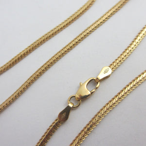 Snake Link 18k Gold Chain Necklace 45.0cm / 17.7" Vintage c1980