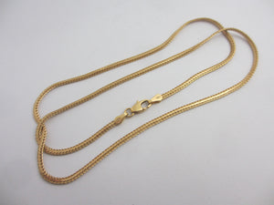 Snake Link 18k Gold Chain Necklace 45.0cm / 17.7" Vintage c1980