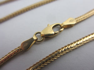 Snake Link 18k Gold Chain Necklace 45.0cm / 17.7" Vintage c1980