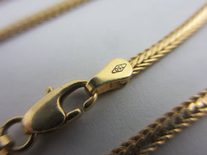 Snake Link 18k Gold Chain Necklace 45.0cm / 17.7" Vintage c1980