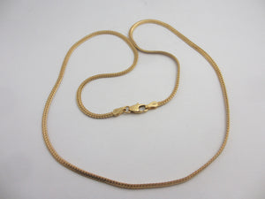 Snake Link 18k Gold Chain Necklace 45.0cm / 17.7" Vintage c1980