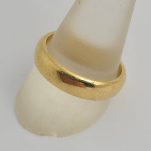 Marriage Wedding Band Ring in 18k Gold Size UK V Vintage Art Deco