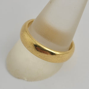 Marriage Wedding Band Ring in 18k Gold Size UK V Vintage Art Deco
