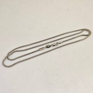 9k White Gold Chain Necklace 44.5 cm  / 17.5" Vintage c1980
