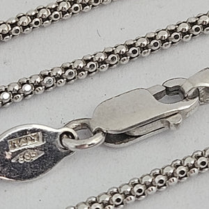 9k White Gold Chain Necklace 44.5 cm  / 17.5" Vintage c1980