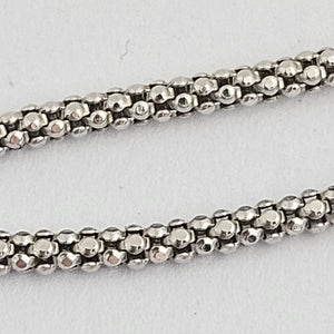 9k White Gold Chain Necklace 44.5 cm  / 17.5" Vintage c1980