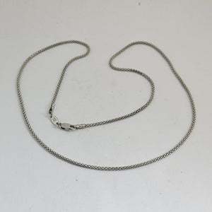 9k White Gold Chain Necklace 44.5 cm  / 17.5" Vintage c1980