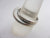 Diamond in 18k White Gold Twist Cross Ring Size UK P+ Vintage c1980