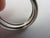 Diamond in 18k White Gold Twist Cross Ring Size UK P+ Vintage c1980