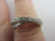 Diamond in 18k White Gold Twist Cross Ring Size UK P+ Vintage c1980